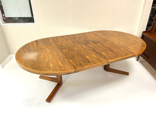 CJ Rosengaarden, Mid Century Danish Rosewood Extending Dining Table