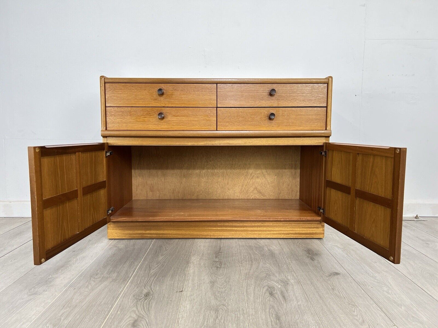 Nathan Squares, Mid Century Teak Compact Sideboard / Cupboard
