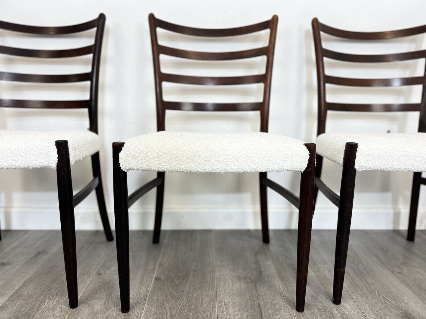 Johannes Andersen, Set of 5 Mid Century Rosewood Dining Chairs