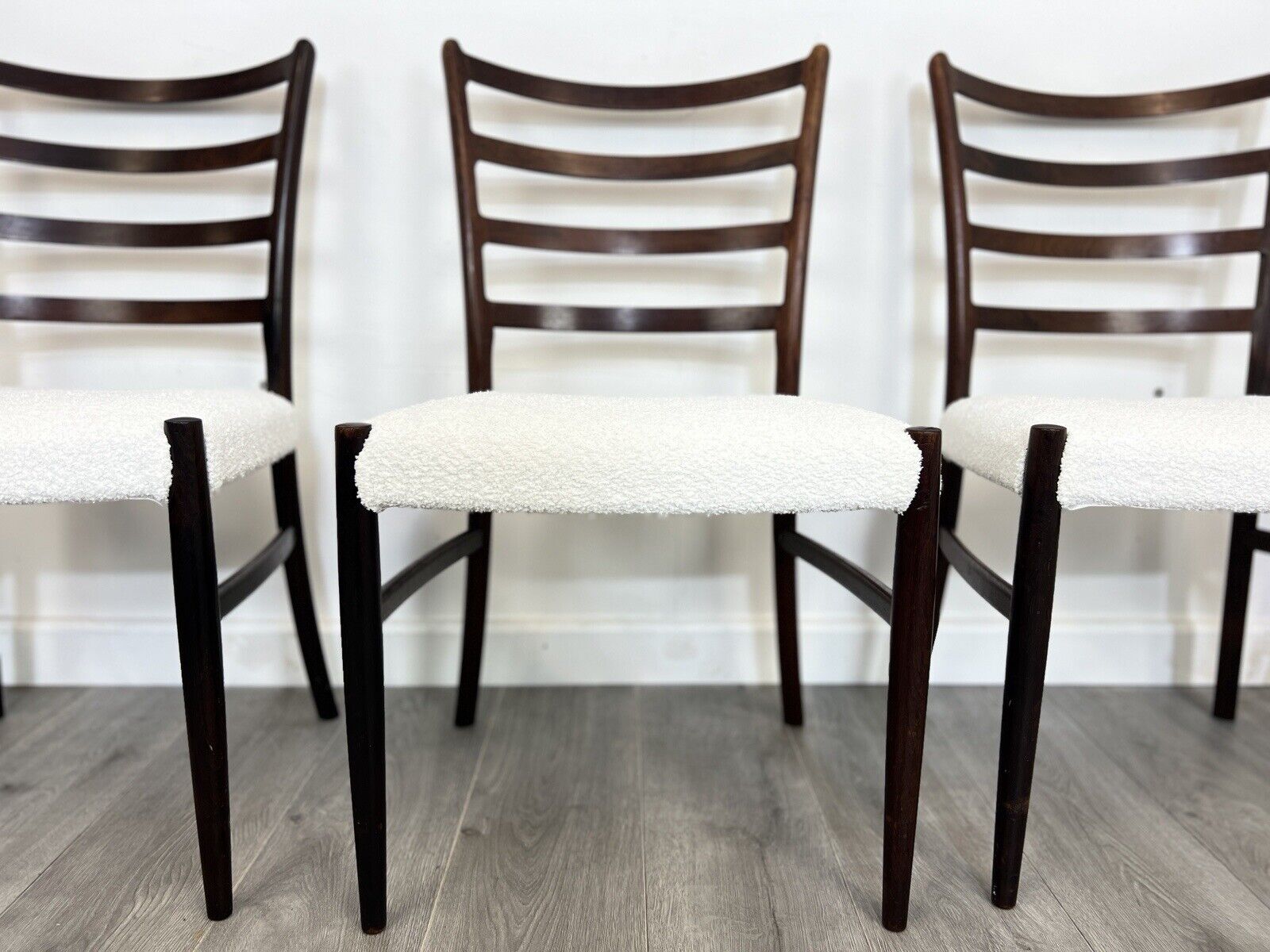 Johannes Andersen, Set of 5 Mid Century Rosewood Dining Chairs