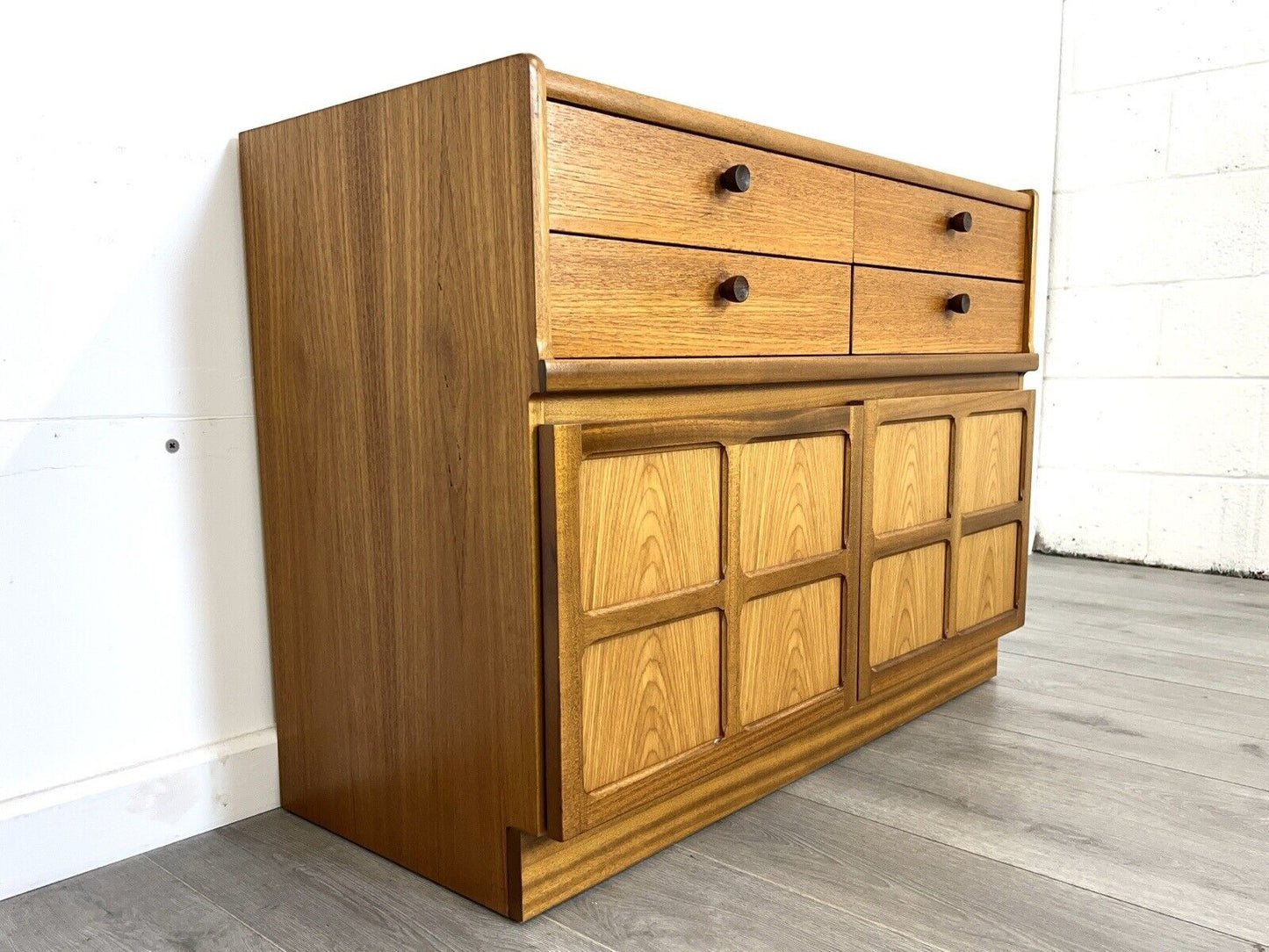 Nathan Squares, Mid Century Teak Compact Sideboard / Cupboard