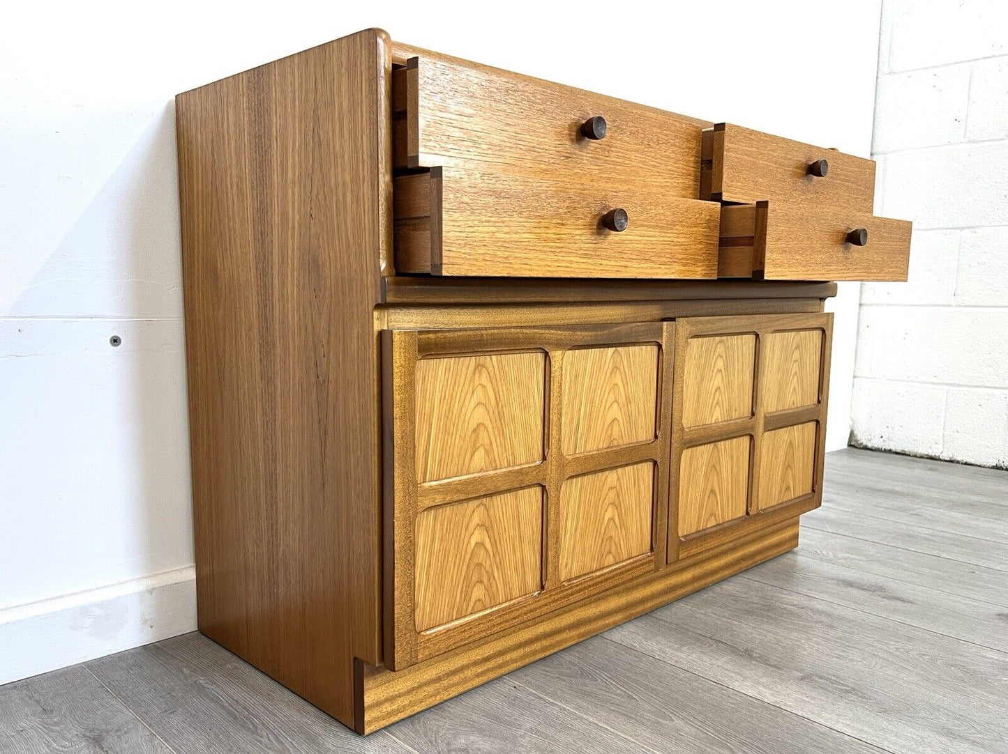 Nathan Squares, Mid Century Teak Compact Sideboard / Cupboard