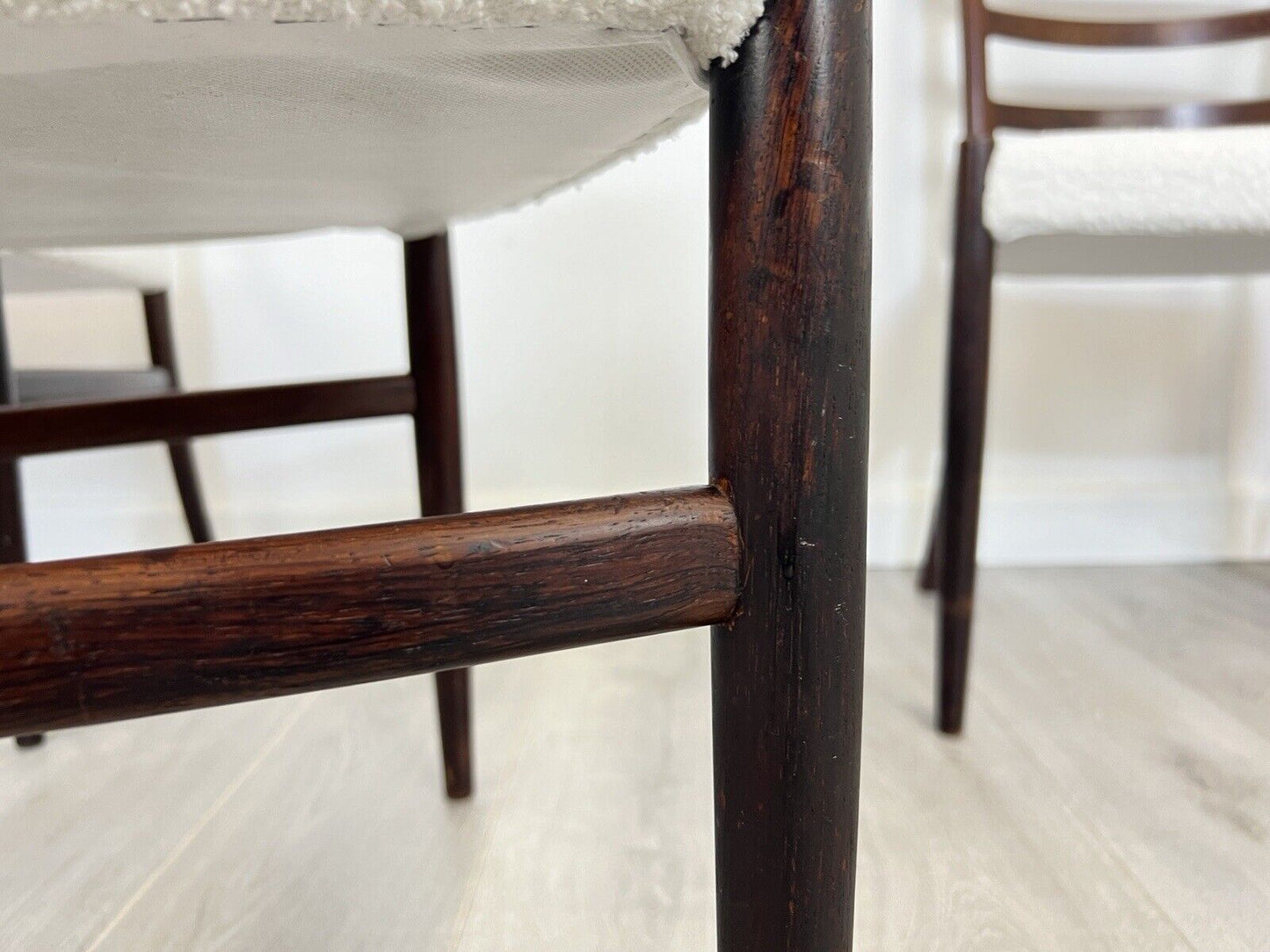 Johannes Andersen, Set of 5 Mid Century Rosewood Dining Chairs