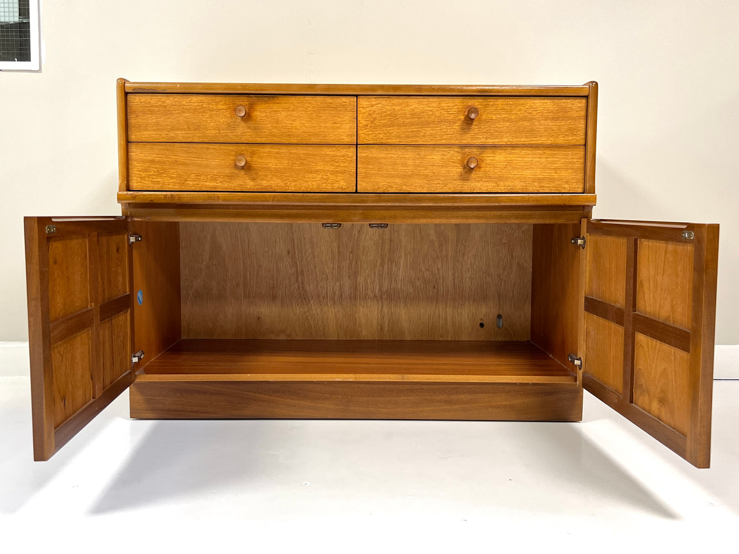 Nathan Squares, Mid Century Teak Compact Sideboard / Cupboard