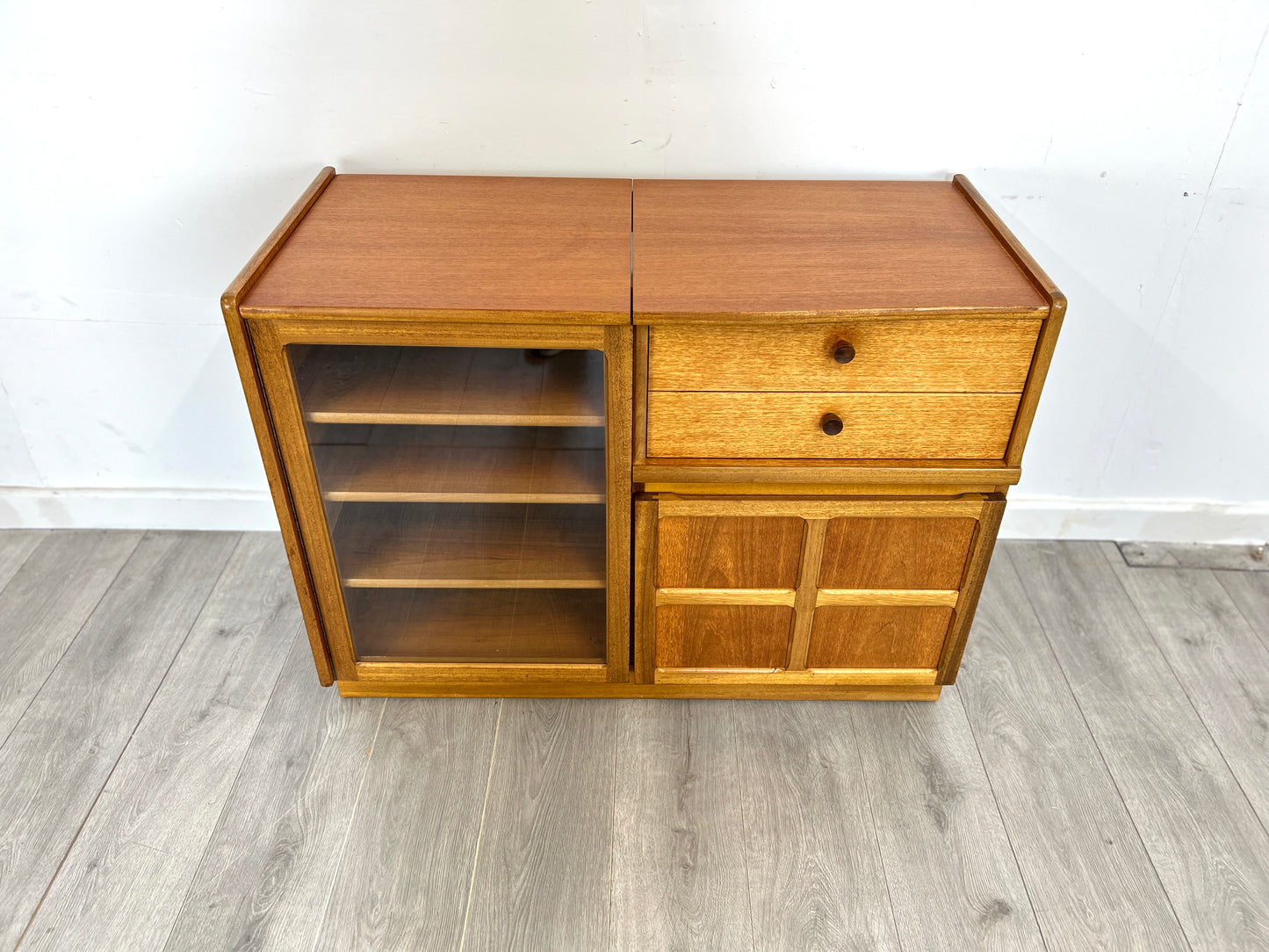 Nathan Squares, Vintage Teak Hi-Fi Cabinet