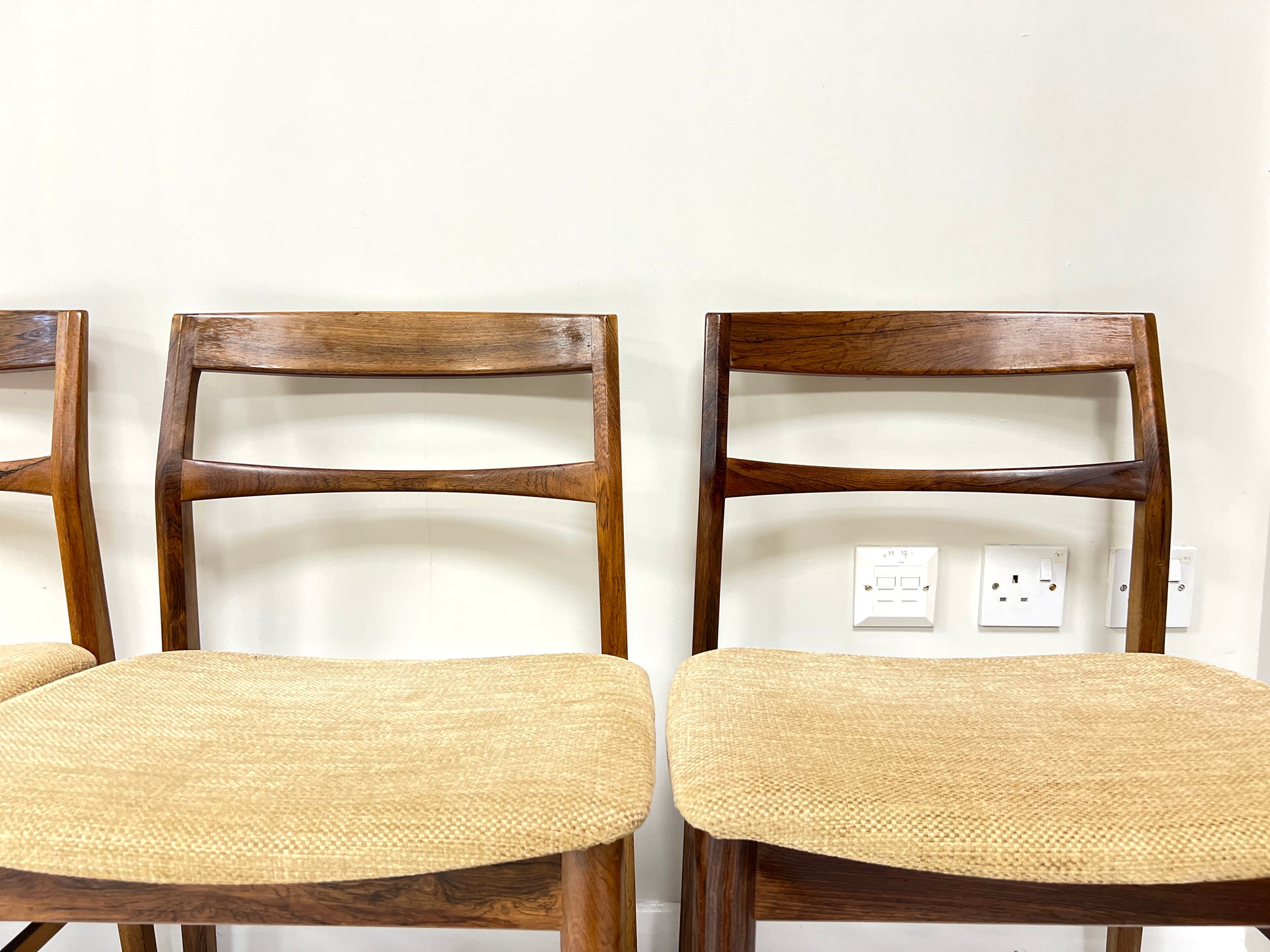 Henning Kjaernulf, Set of 6 Mid Century Danish Rosewood Dining Chairs