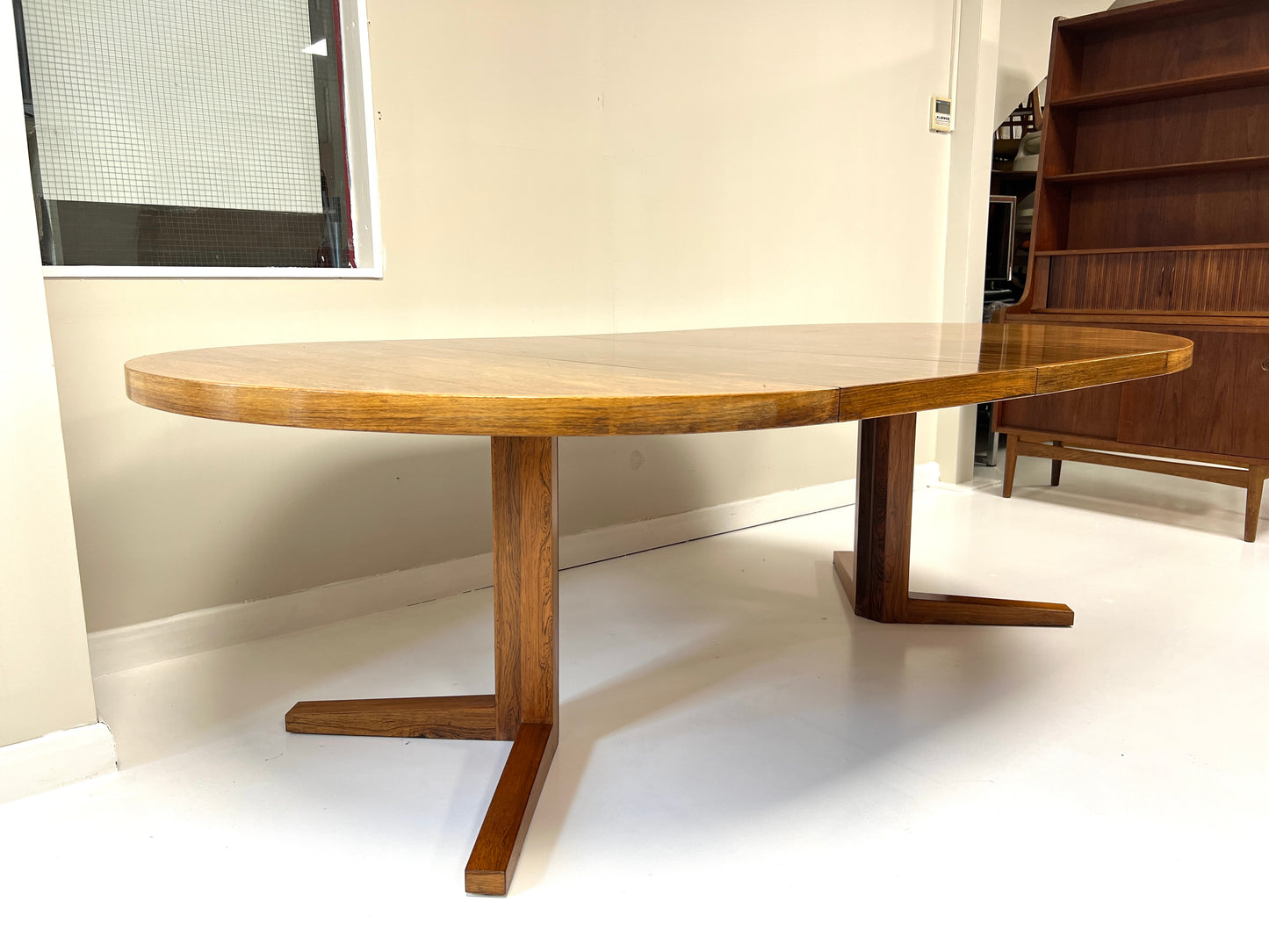 CJ Rosengaarden, Mid Century Danish Rosewood Extending Dining Table