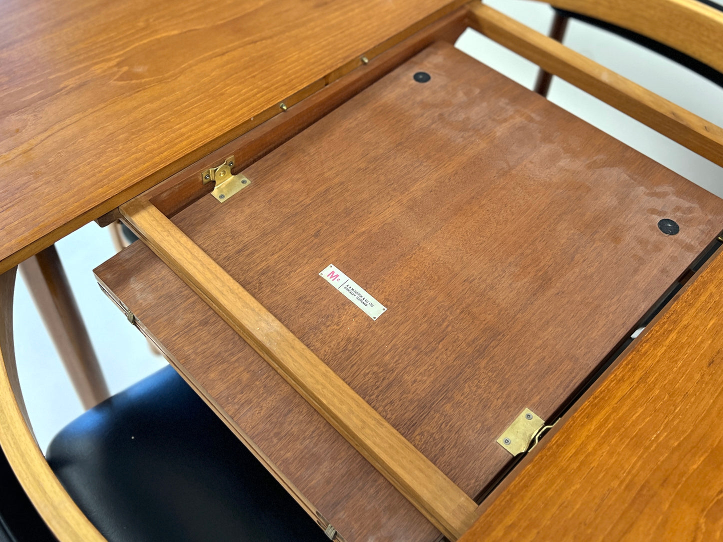 Mcintosh, Mid Century Tuck Under Extending Dining Table & Chairs