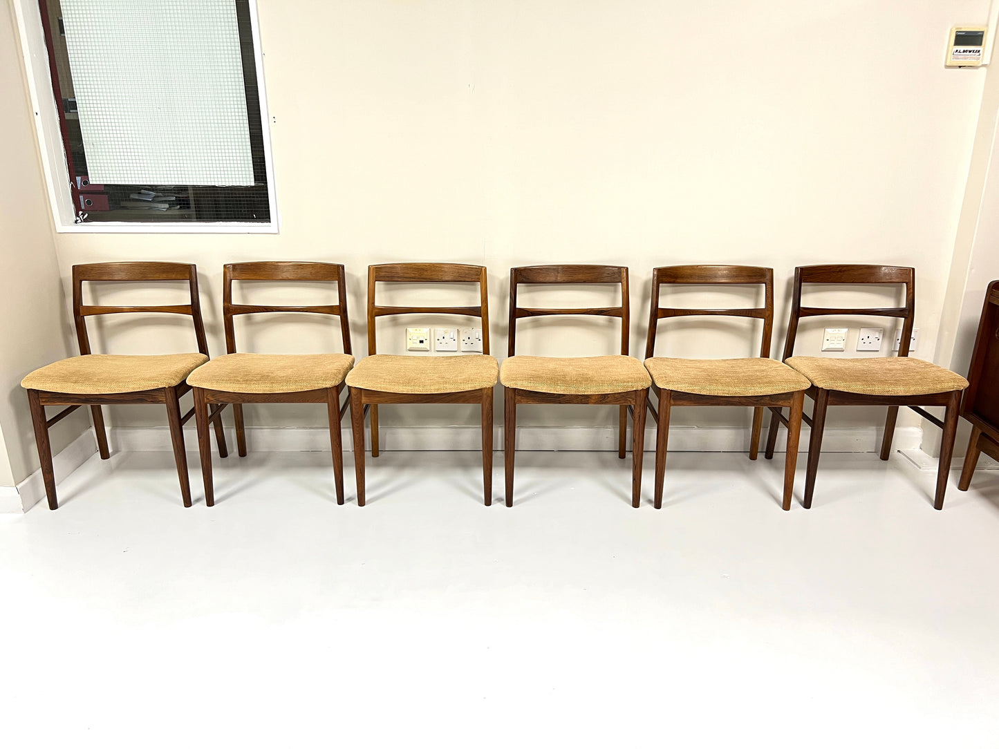 Henning Kjaernulf, Set of 6 Mid Century Danish Rosewood Dining Chairs