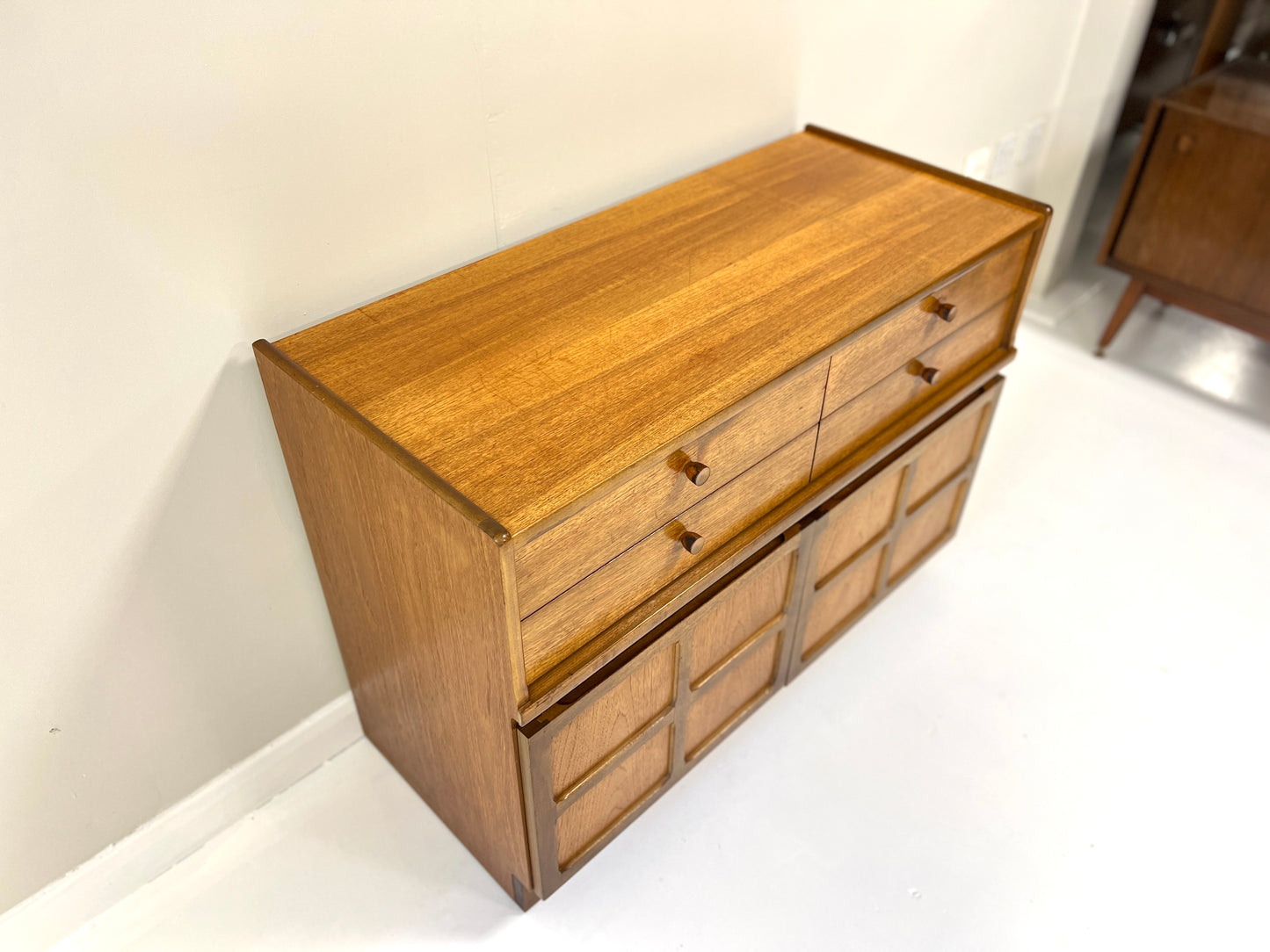 Nathan Squares, Mid Century Teak Compact Sideboard / Cupboard