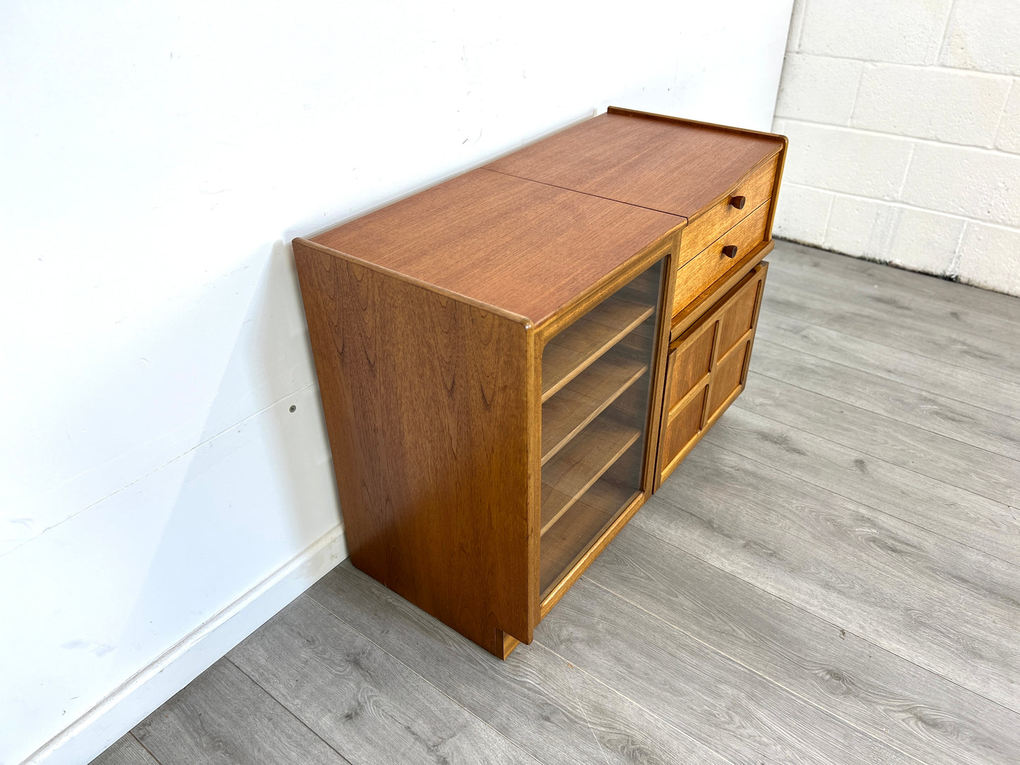 Nathan Squares, Vintage Teak Hi-Fi Cabinet