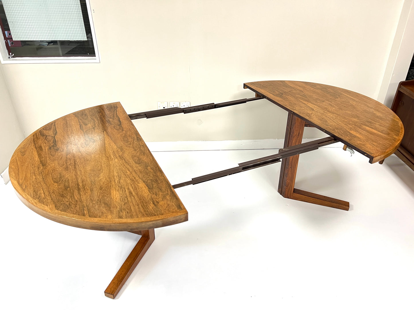 CJ Rosengaarden, Mid Century Danish Rosewood Extending Dining Table