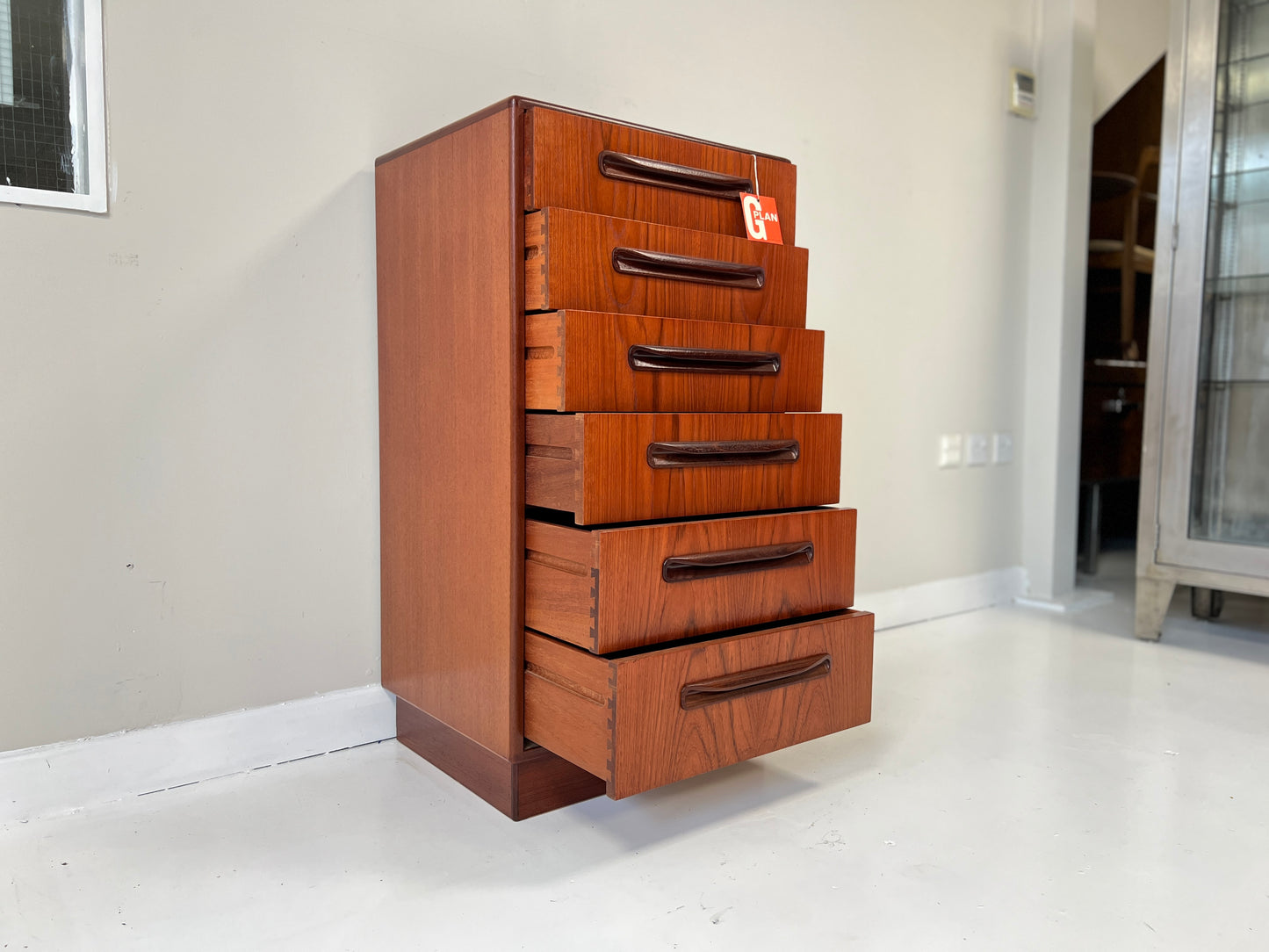 G Plan Fresco, 6 Drawer Teak Chest of Drawers / Tallboy