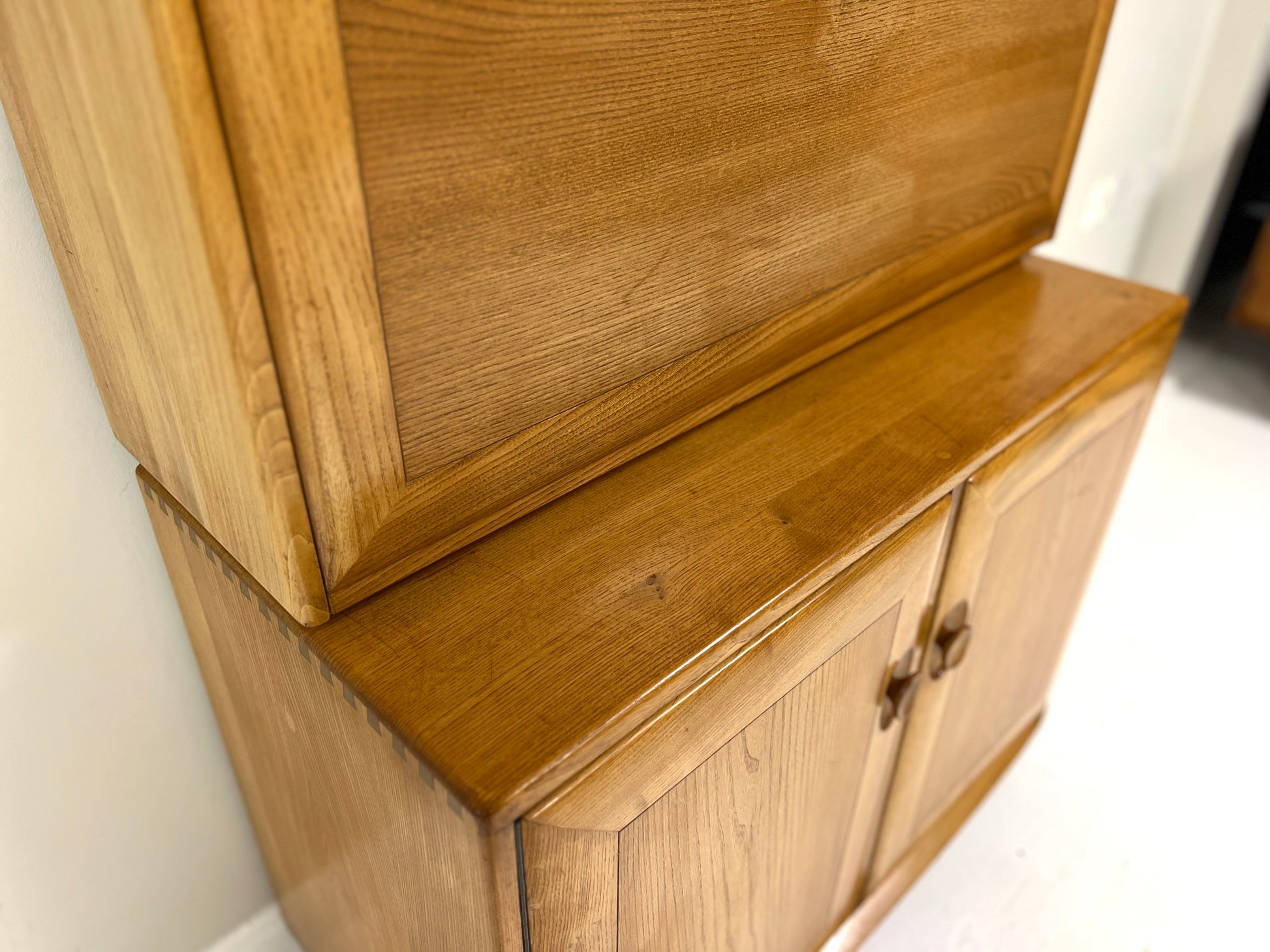 Ercol Windsor, Vintage Compact Bookcase Bureau