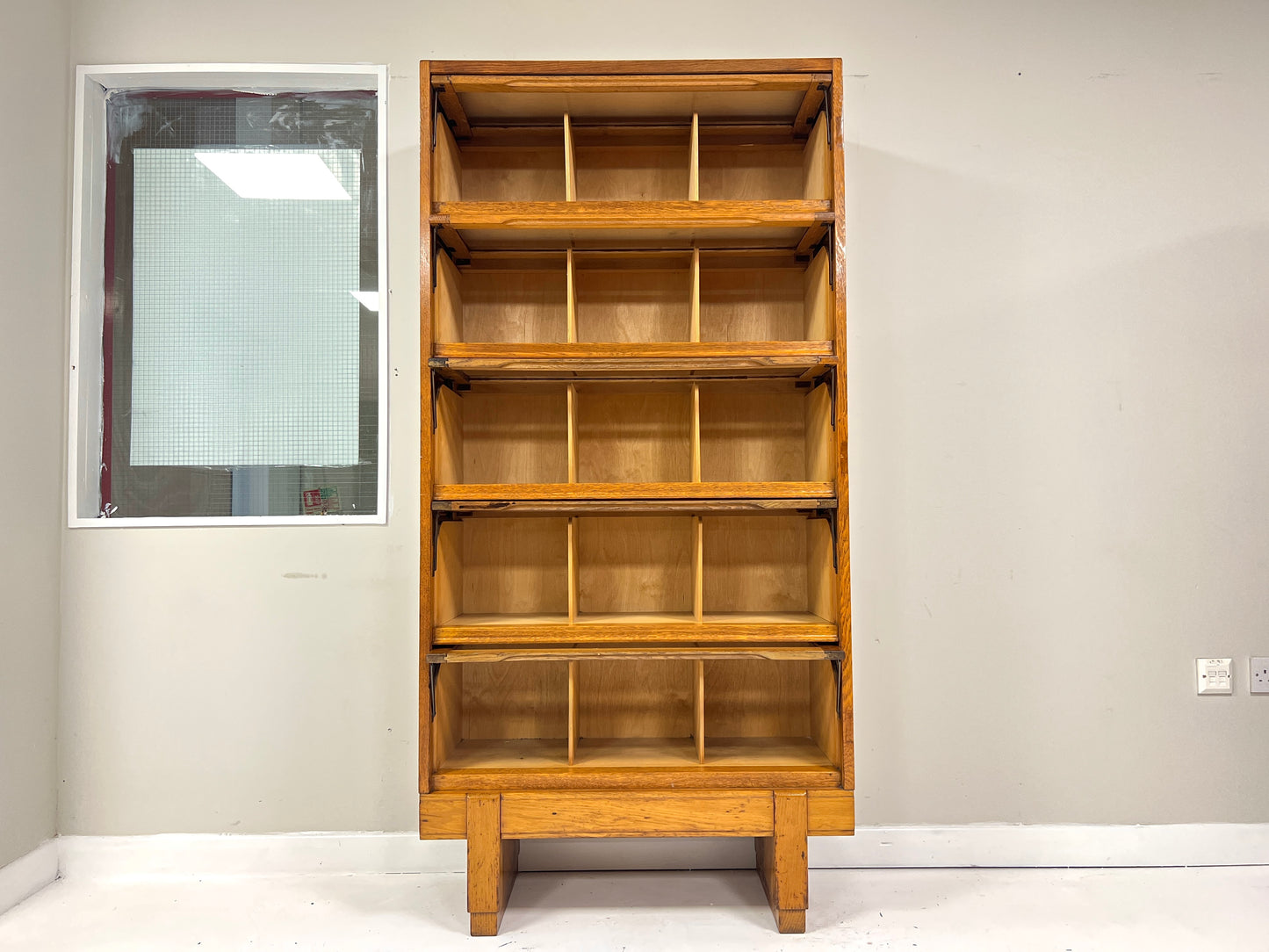 Staverton, Vintage Oak Haberdashery Style Bookcase