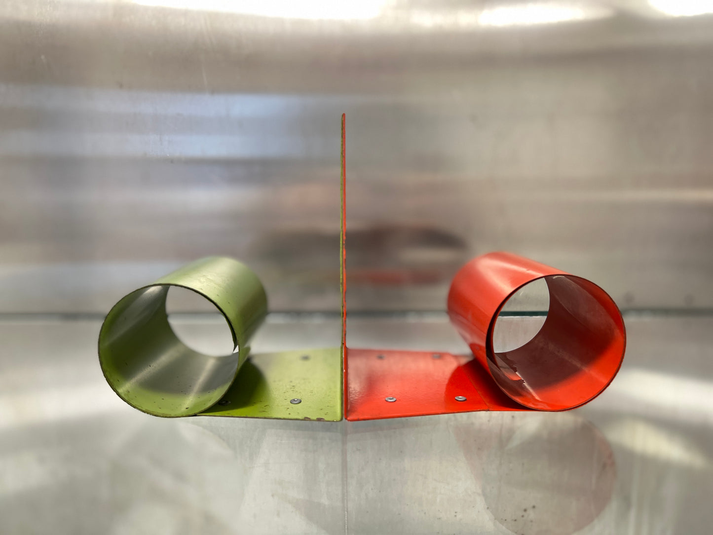 Vintage Pair of Sprung Steel Bookends