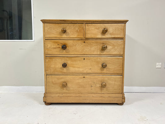 Victorian Stripped Pine Chest of Drawers