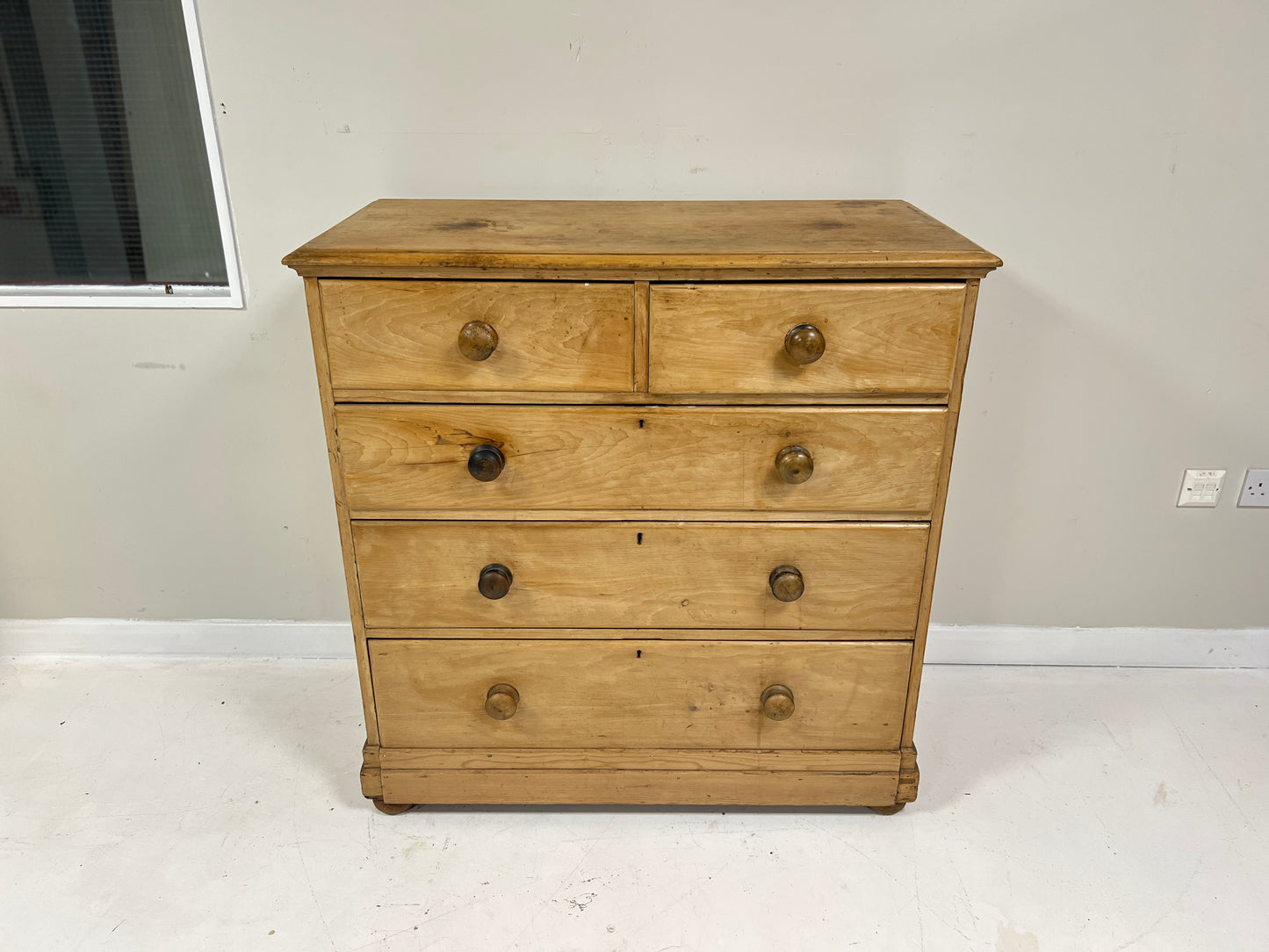 Victorian Stripped Pine Chest of Drawers