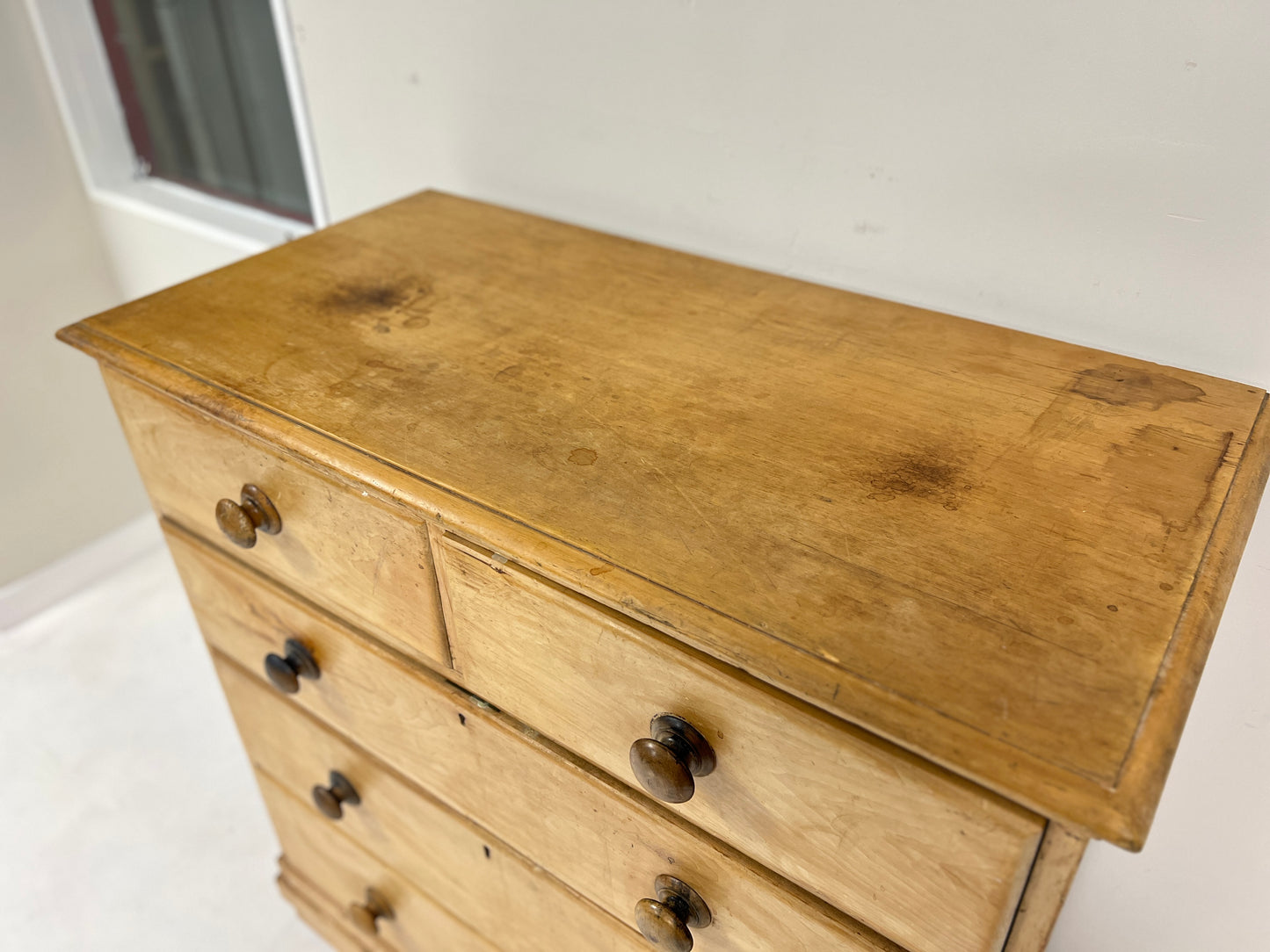 Victorian Stripped Pine Chest of Drawers