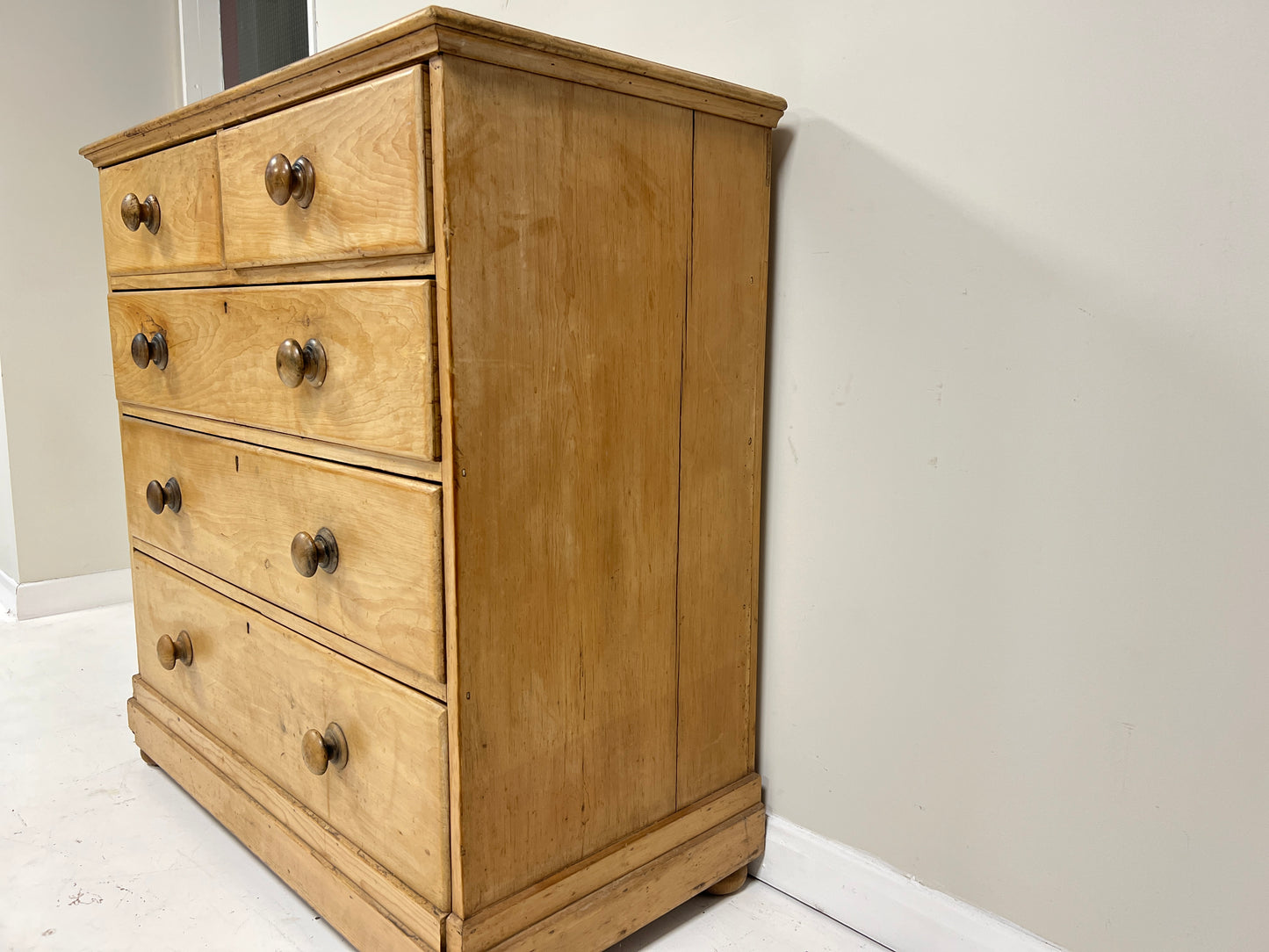 Victorian Stripped Pine Chest of Drawers