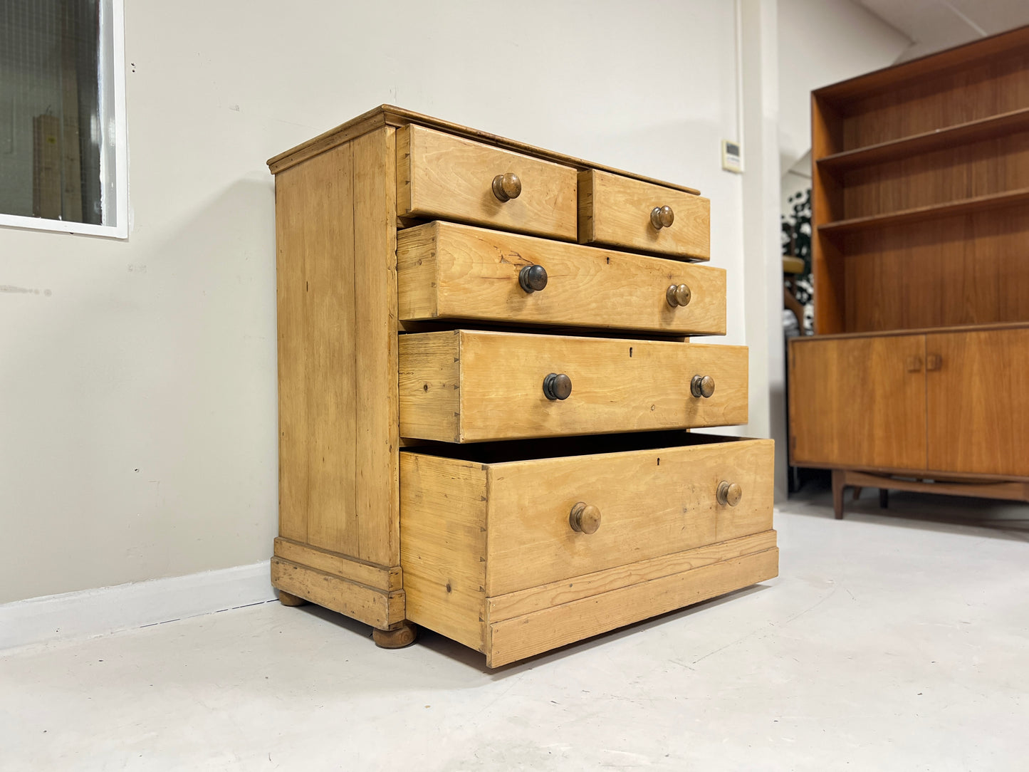 Victorian Stripped Pine Chest of Drawers