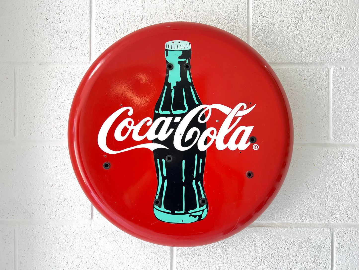 Homemade Coca Cola Button Sign
