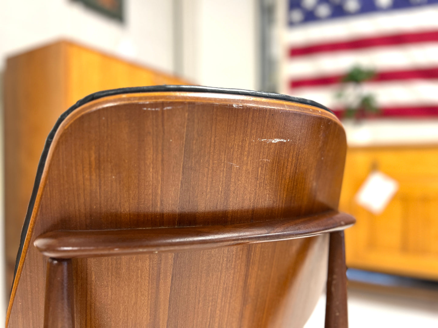 Pair of Eilliotts of Newbury, Teak and Leatherette Dining Chairs