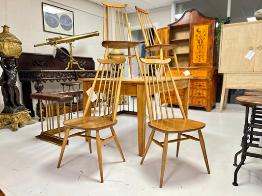 Set of 4, Ercol Goldsmith Model 369 Dining Chairs