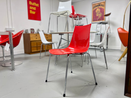 Set of 6 Calligaris Ice Dining Chairs - 4 White, 2 Red