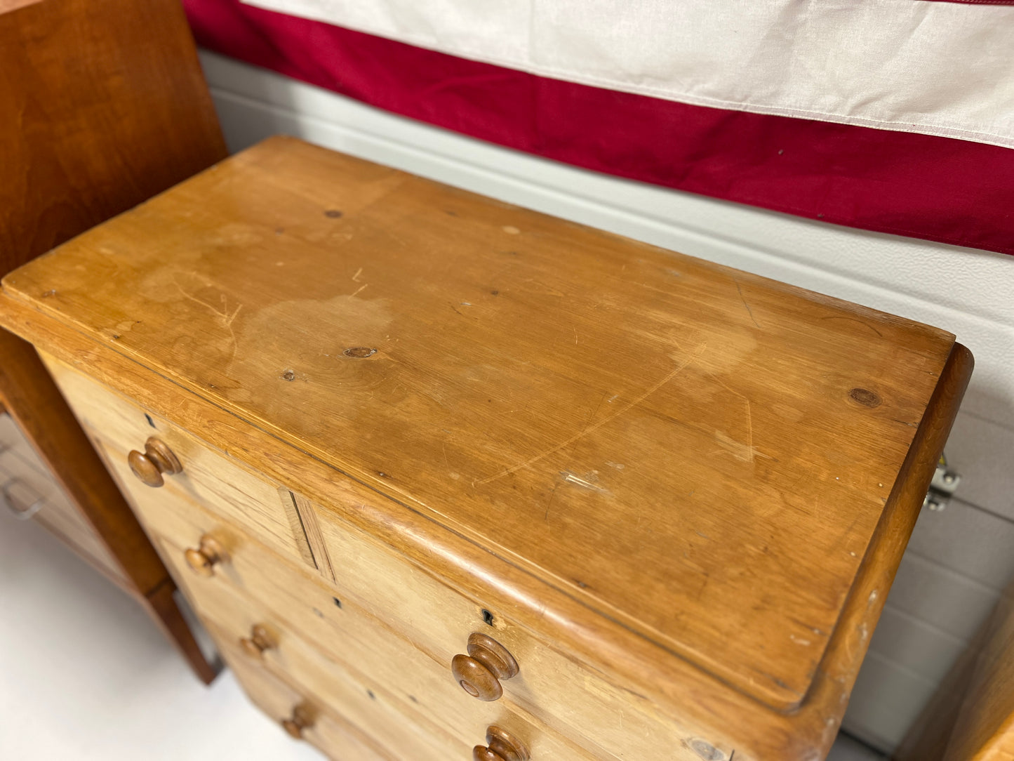 Victorian 2 Over 3 Pine Chest of Drawers