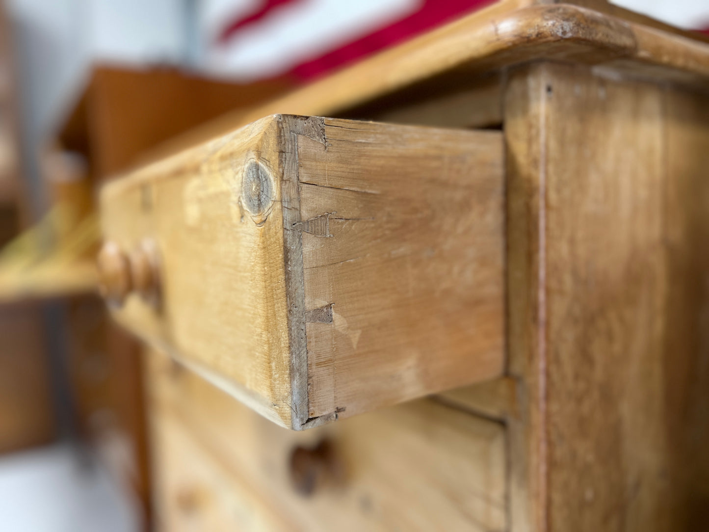 Victorian 2 Over 3 Pine Chest of Drawers