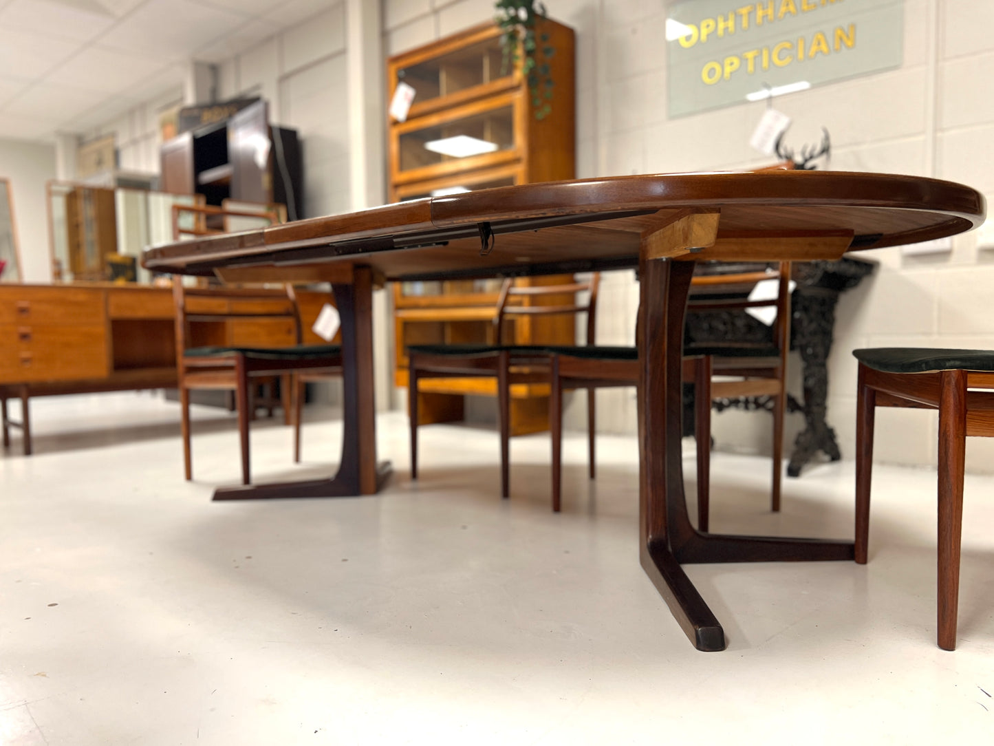 Danish Rosewood Extending Dining Table by CJ Rosengaarden