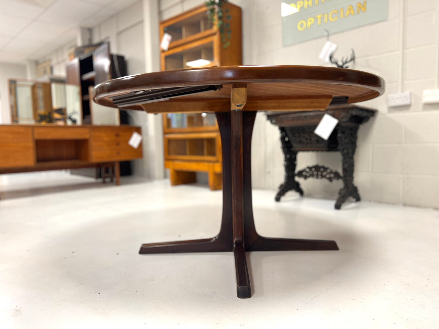 Danish Rosewood Extending Dining Table by CJ Rosengaarden