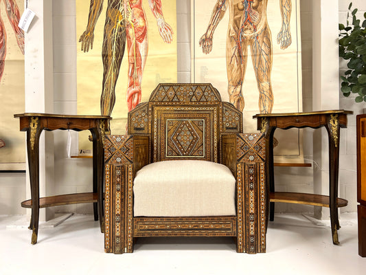 19th Century Moroccan Inlaid Club Chair