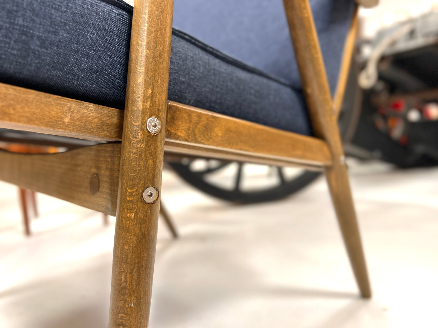 Antonín Šuman for TON Thonet, Pair of Mid-Century Teak Boomerang Armchairs