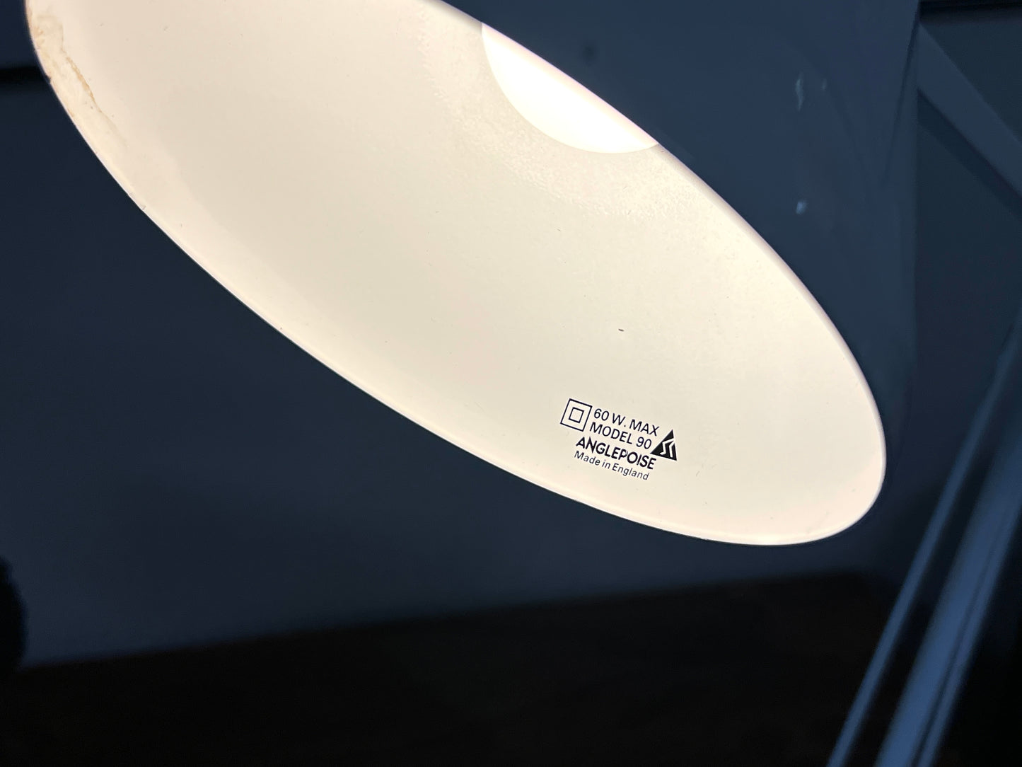 Anglepoise Model 90, White Mid-Century Adjustable Desk Lamp