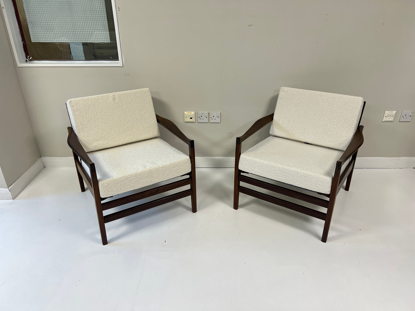 Pair of Cintique, Vintage Teak Lounge Chairs