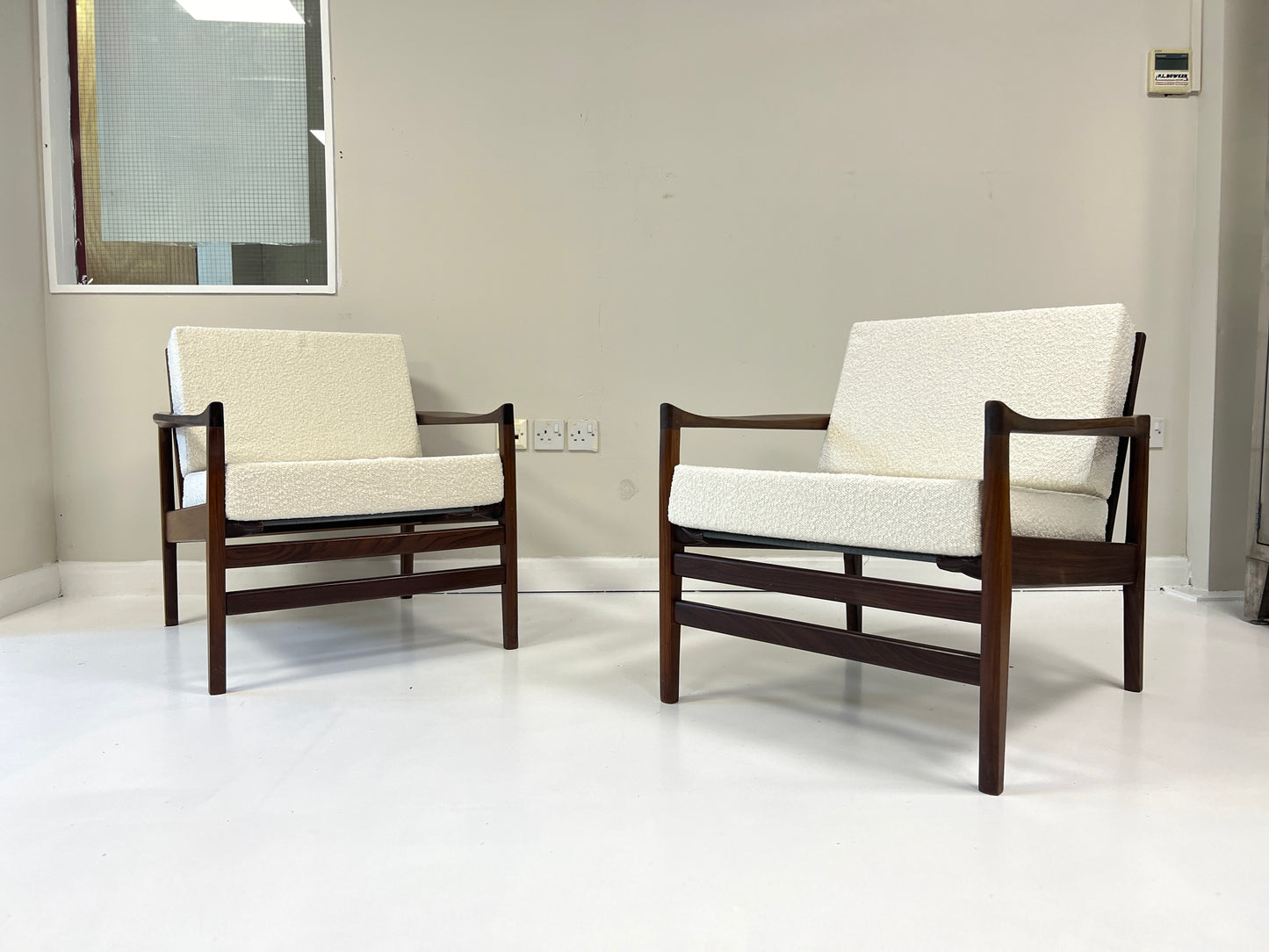 Pair of Cintique, Vintage Teak Lounge Chairs