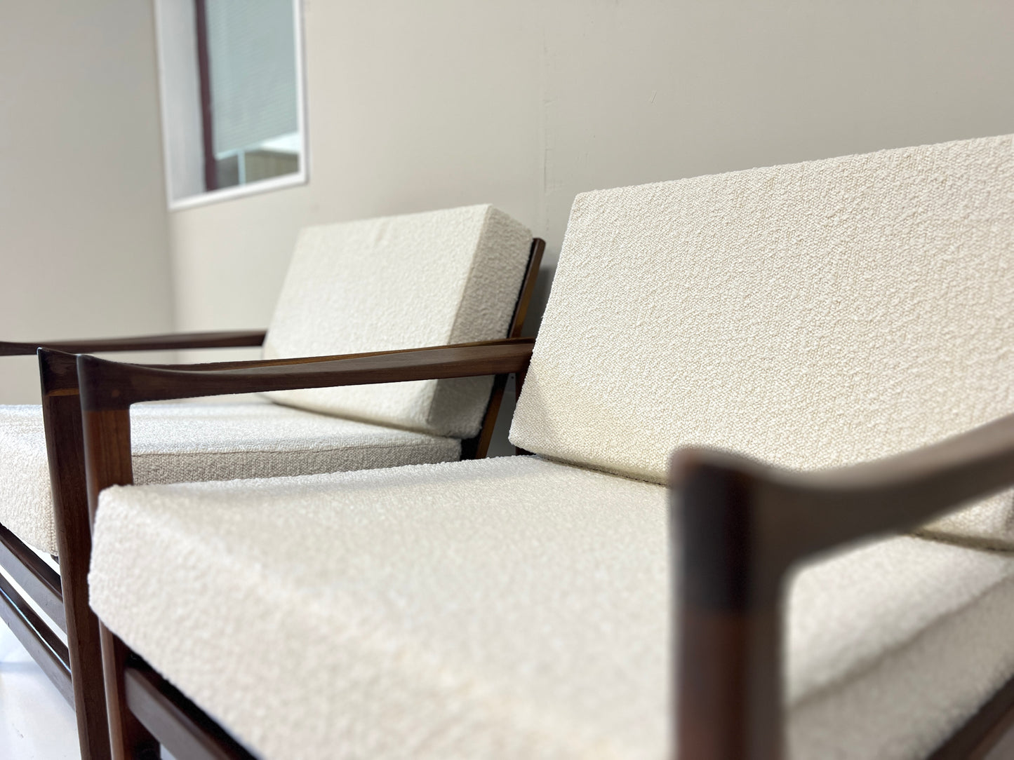 Pair of Cintique, Vintage Teak Lounge Chairs