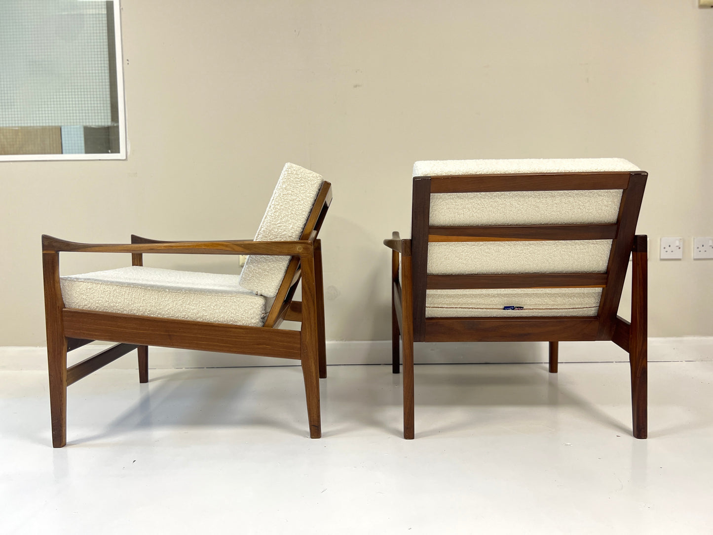 Pair of Cintique, Vintage Teak Lounge Chairs