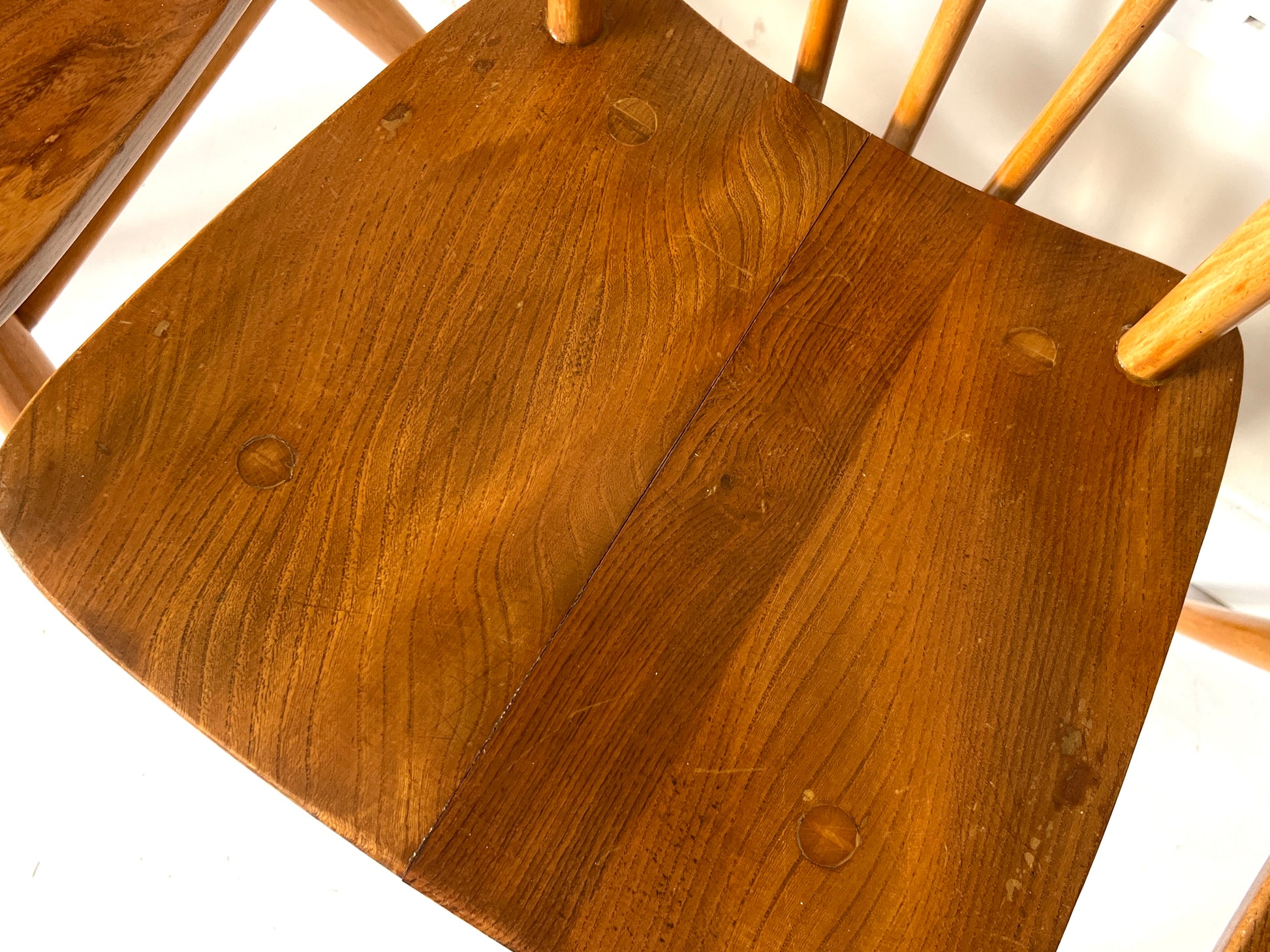 Ercol 391, Set of 6 Elm Dining Chairs