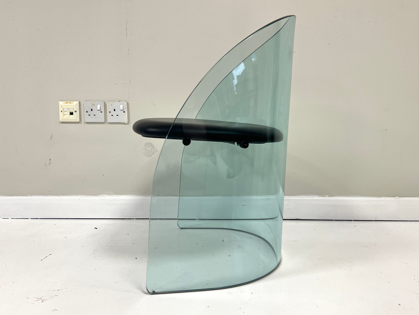 Vintage Glass Sculptural Chair by Fiam