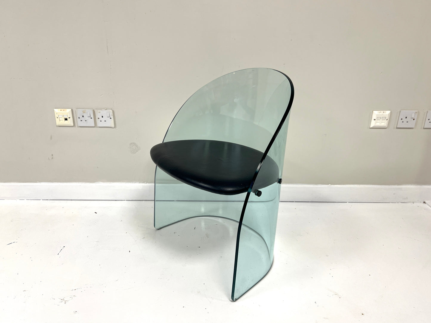 Vintage Glass Sculptural Chair by Fiam