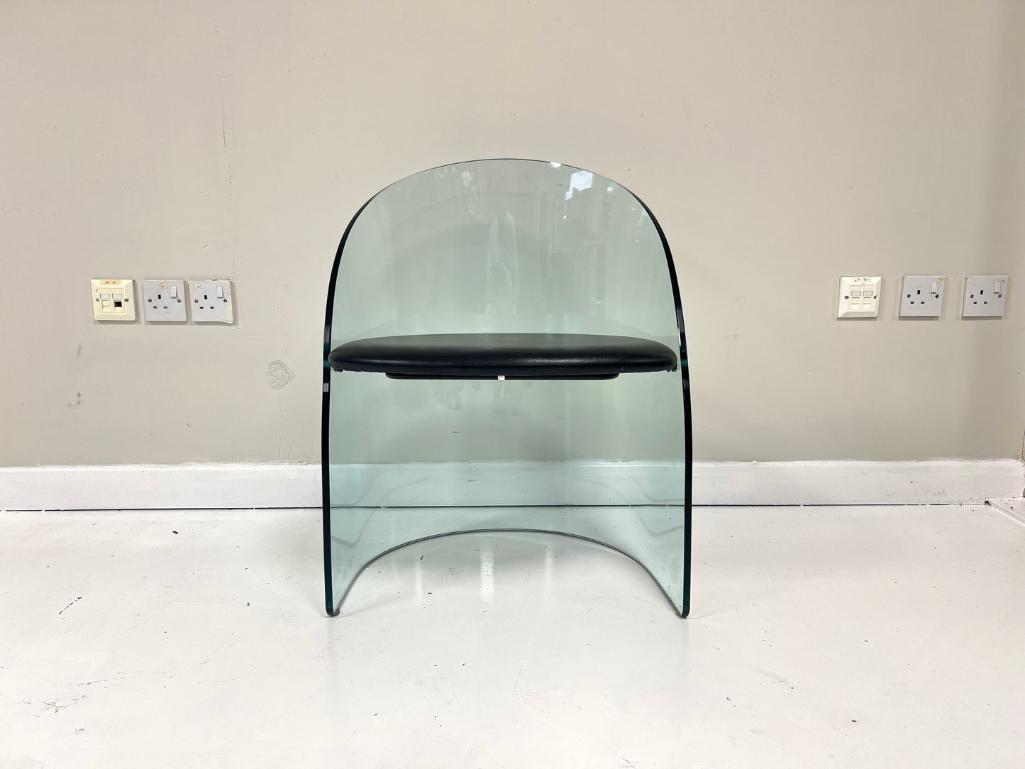 Vintage Glass Sculptural Chair by Fiam