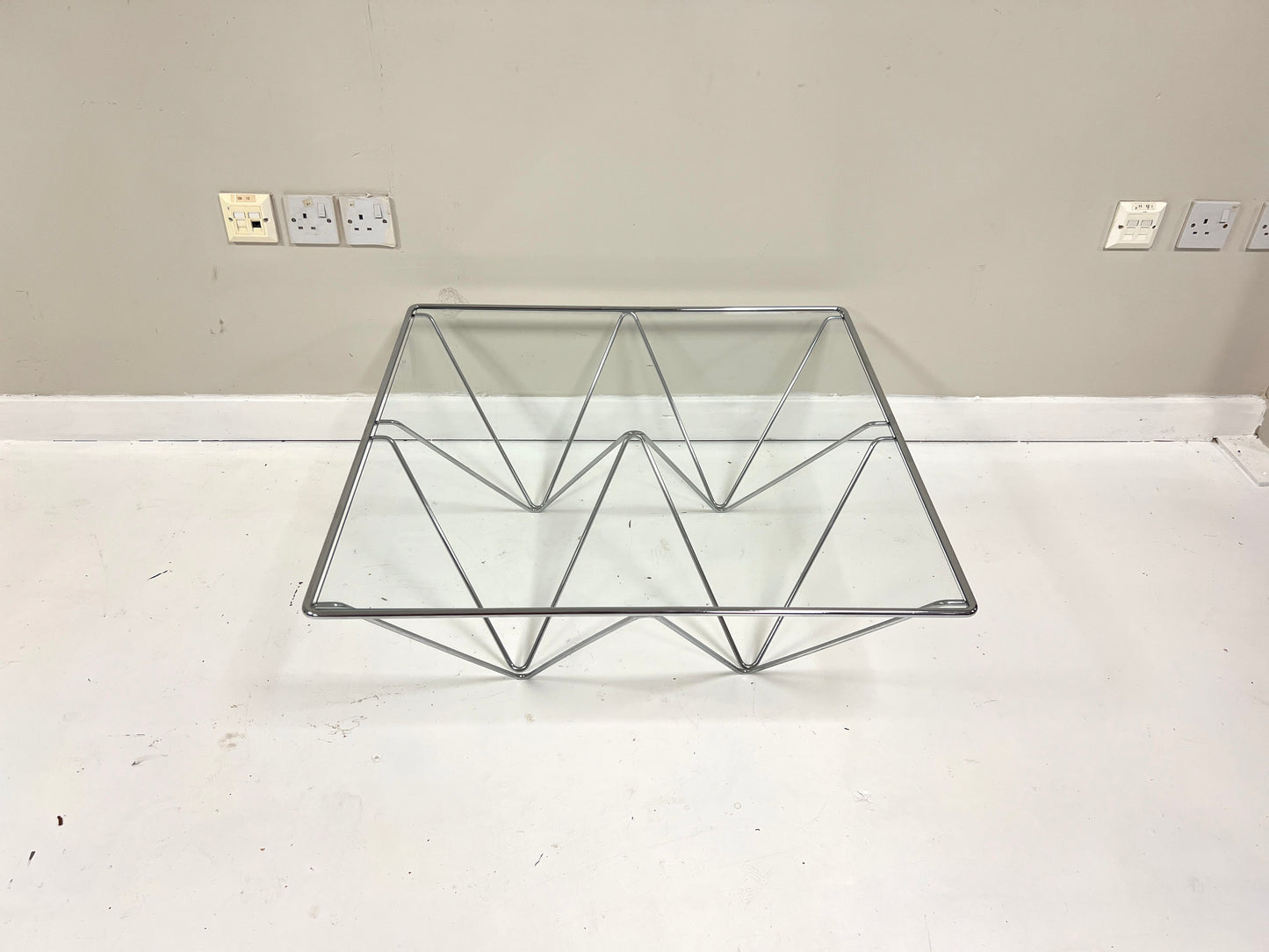 Paolo Piva, Vintage Italian Steel & Glass Alanda Coffee Table