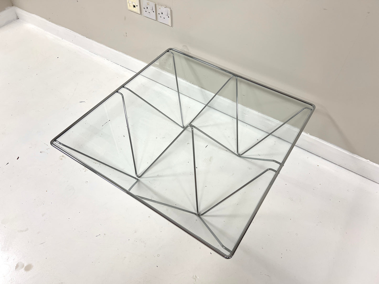 Paolo Piva, Vintage Italian Steel & Glass Alanda Coffee Table