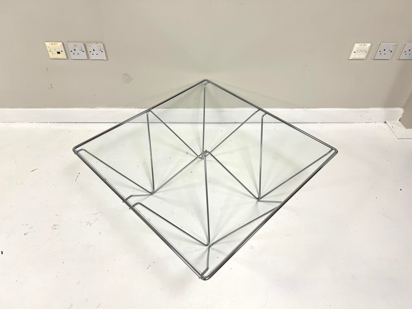 Paolo Piva, Vintage Italian Steel & Glass Alanda Coffee Table