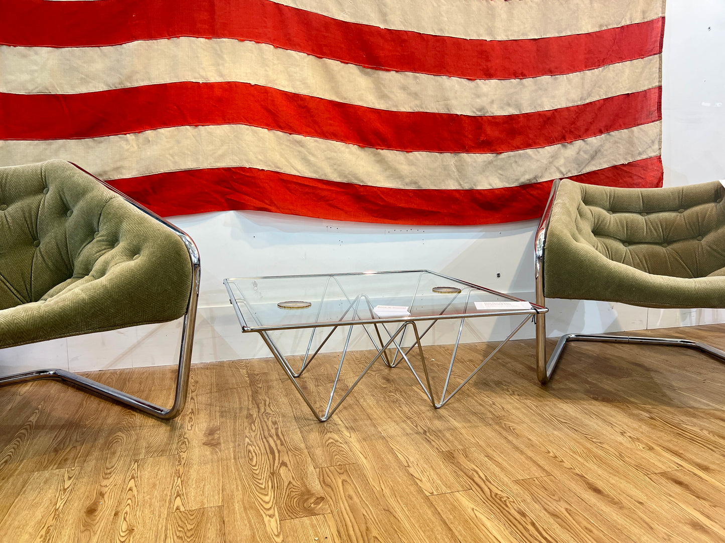 Paolo Piva, Vintage Italian Steel & Glass Alanda Coffee Table