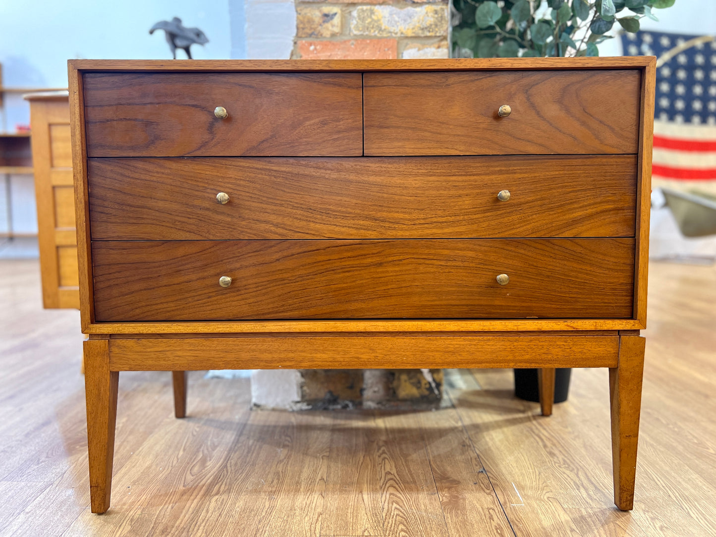 Peter Hayward for Uniflex, Mid Century, Walnut Chest of Drawers