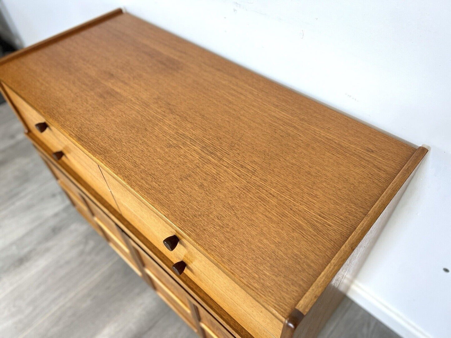 Nathan / Parker Knoll Squares, Mid Century Teak Compact Sideboard / Cupboard